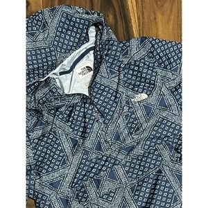 The North Face Fanorak Jacket Women’s Sz M Bandana Blue 1/4 Zip